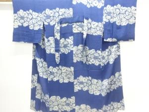 アンティーク　絞り花模様単衣長襦袢